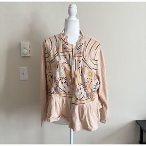 VTG Pyramid Collection Plus Size 2X Embroidered Cardigan 90s 2000s Whimsy